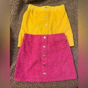 Girls Isaac Mizrahi corduroy skirts